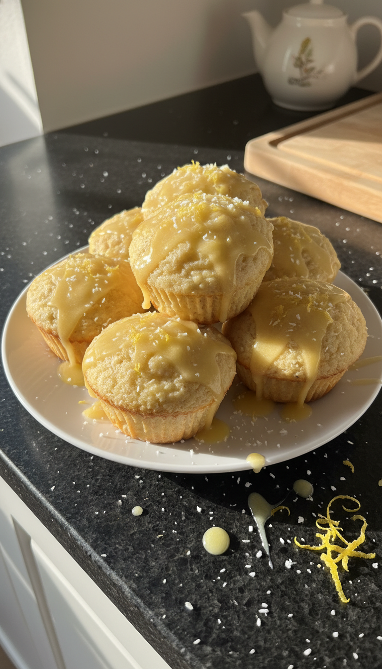 Moist Coconut Lemon Muffins