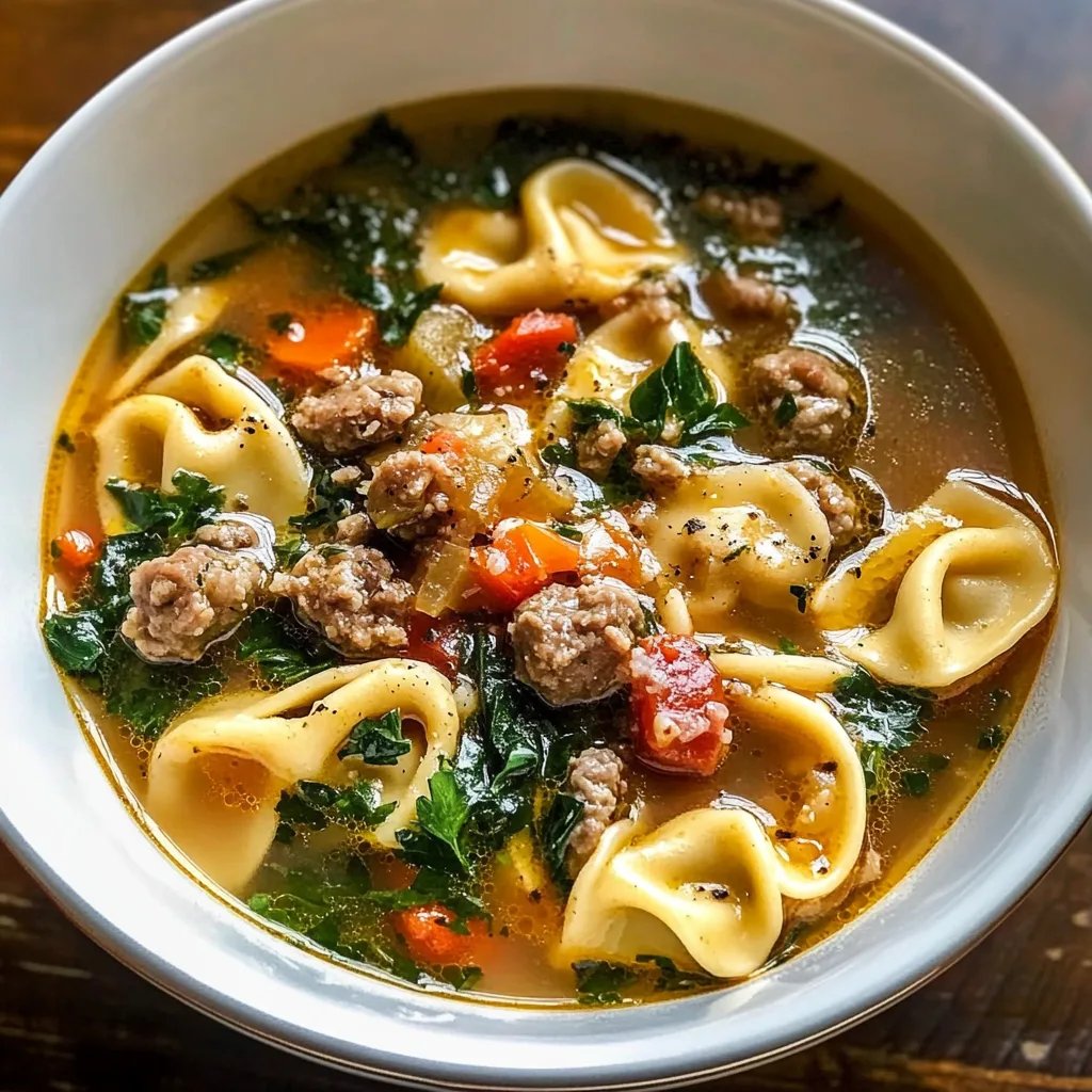 Autumn Tortellini Soup With Sausage