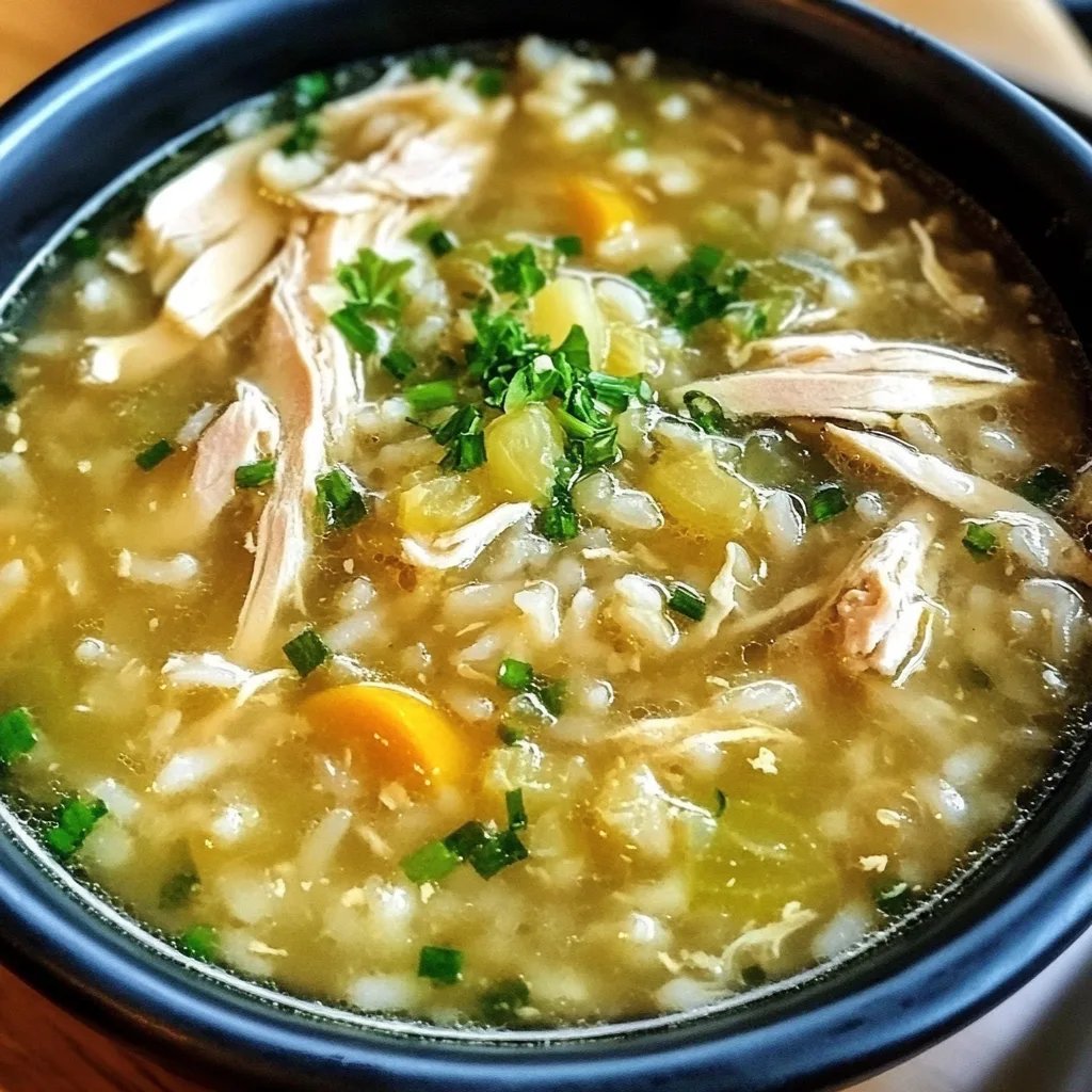 Chicken Lemon Rice Soup
