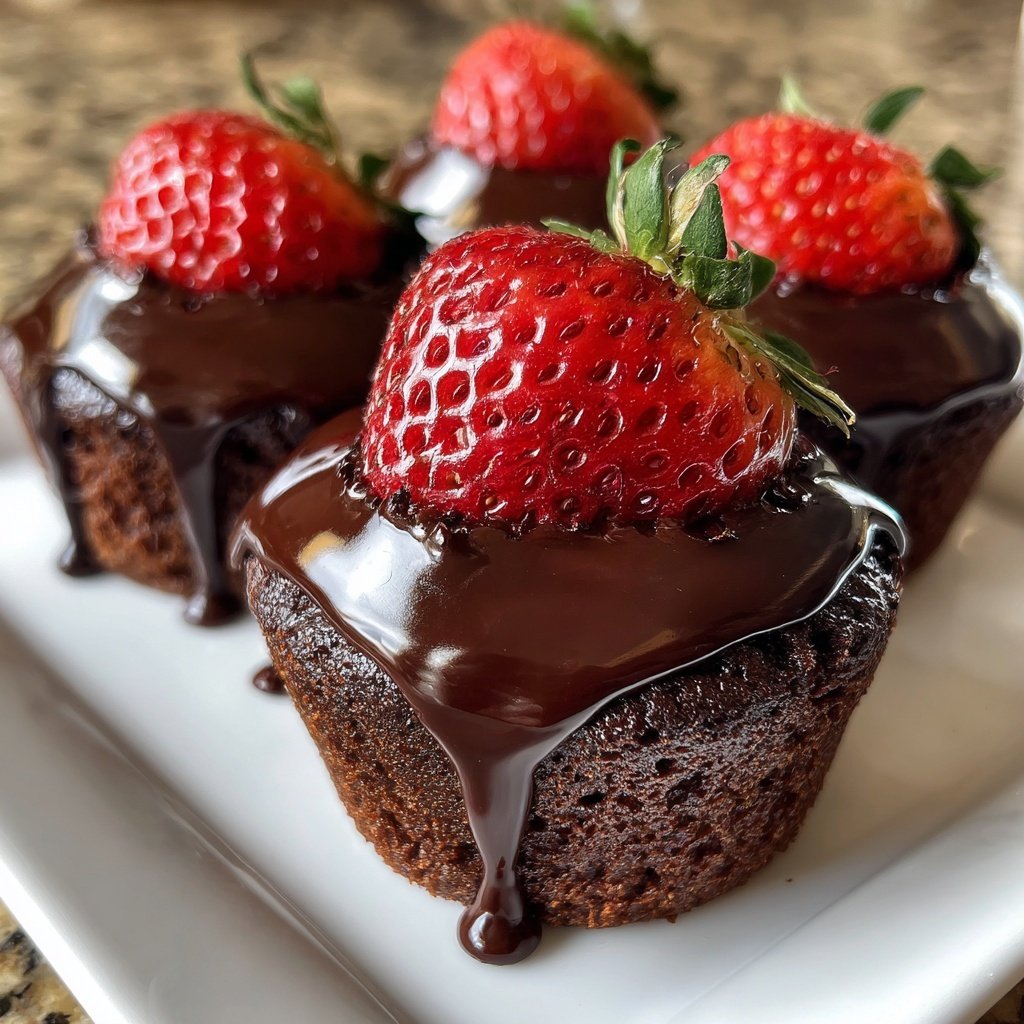 Chocolate Covered Strawberry Cupcakes