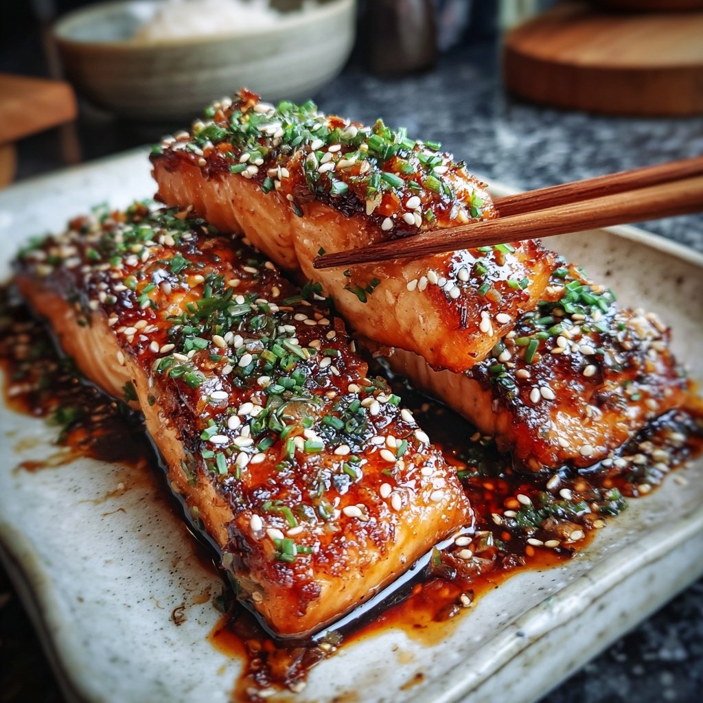 Miso Glazed Salmon with Sesame