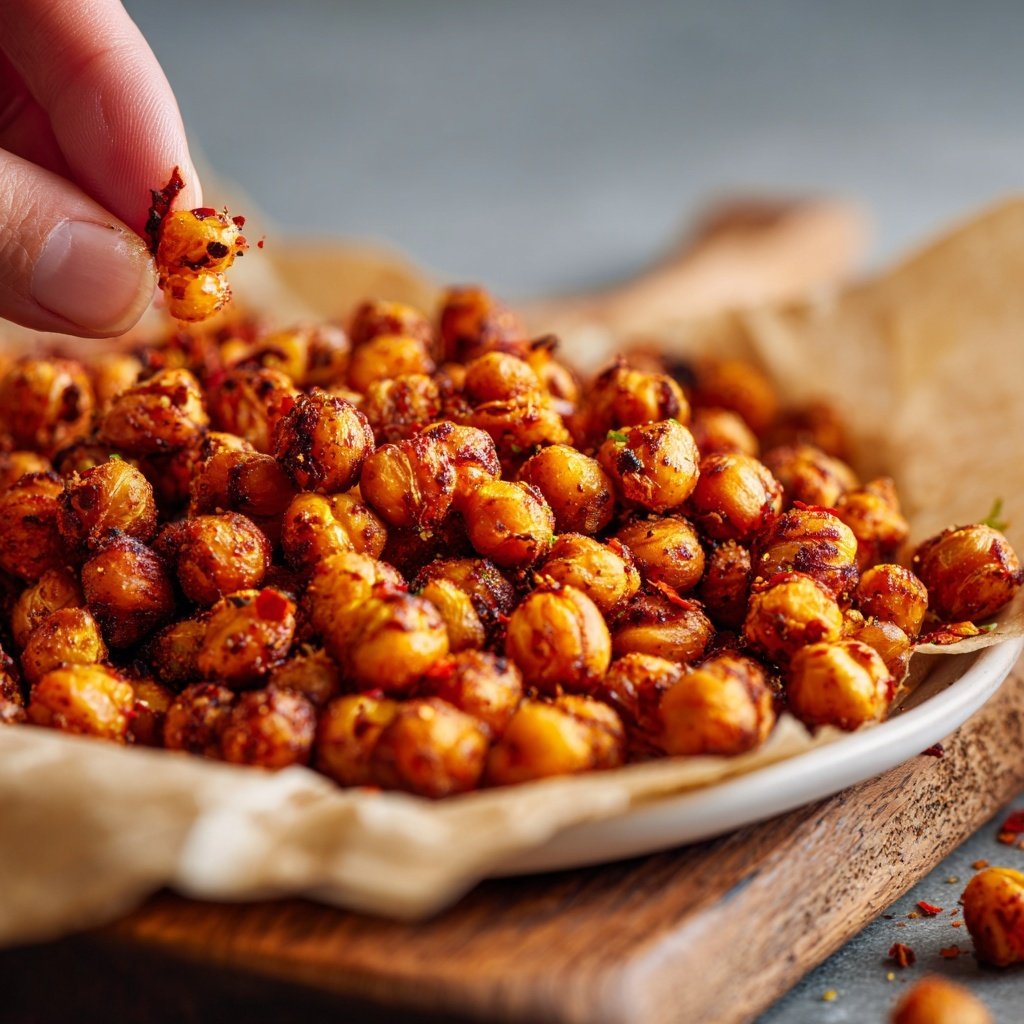 Chili-Lime Roasted Chickpeas