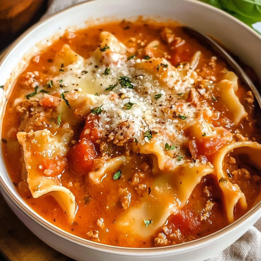 Easy Creamy Lasagna Soup