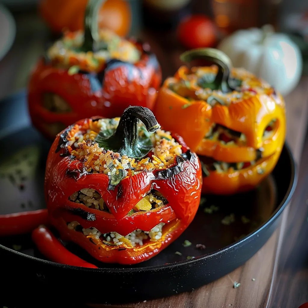 Halloween Stuffed Peppers