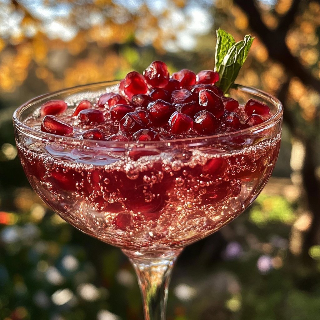 Sparkling Pomegranate Martini Cocktail Recipe