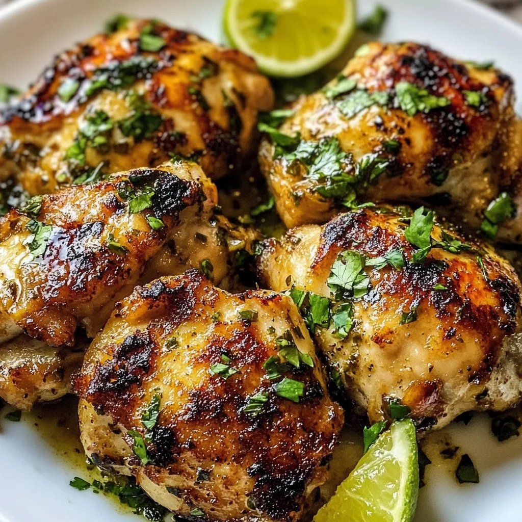 Crispy Cilantro Lime Chicken Thighs