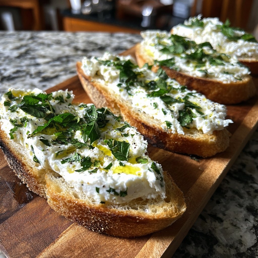 Herbed Goat Cheese Crostini