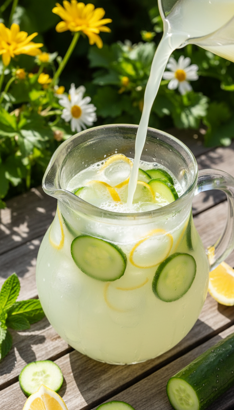 Refreshing Limoncello Cucumber Drink