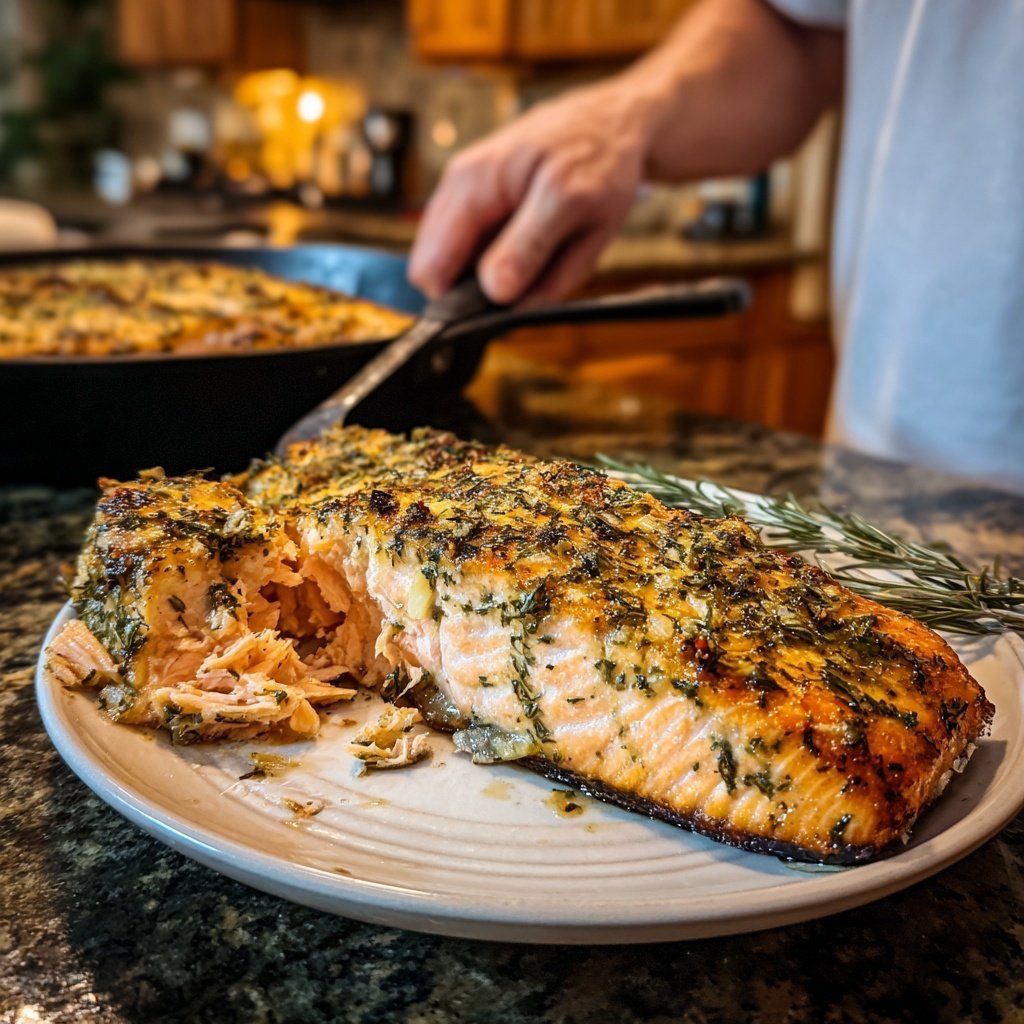 Garlic Herb Baked Salmon