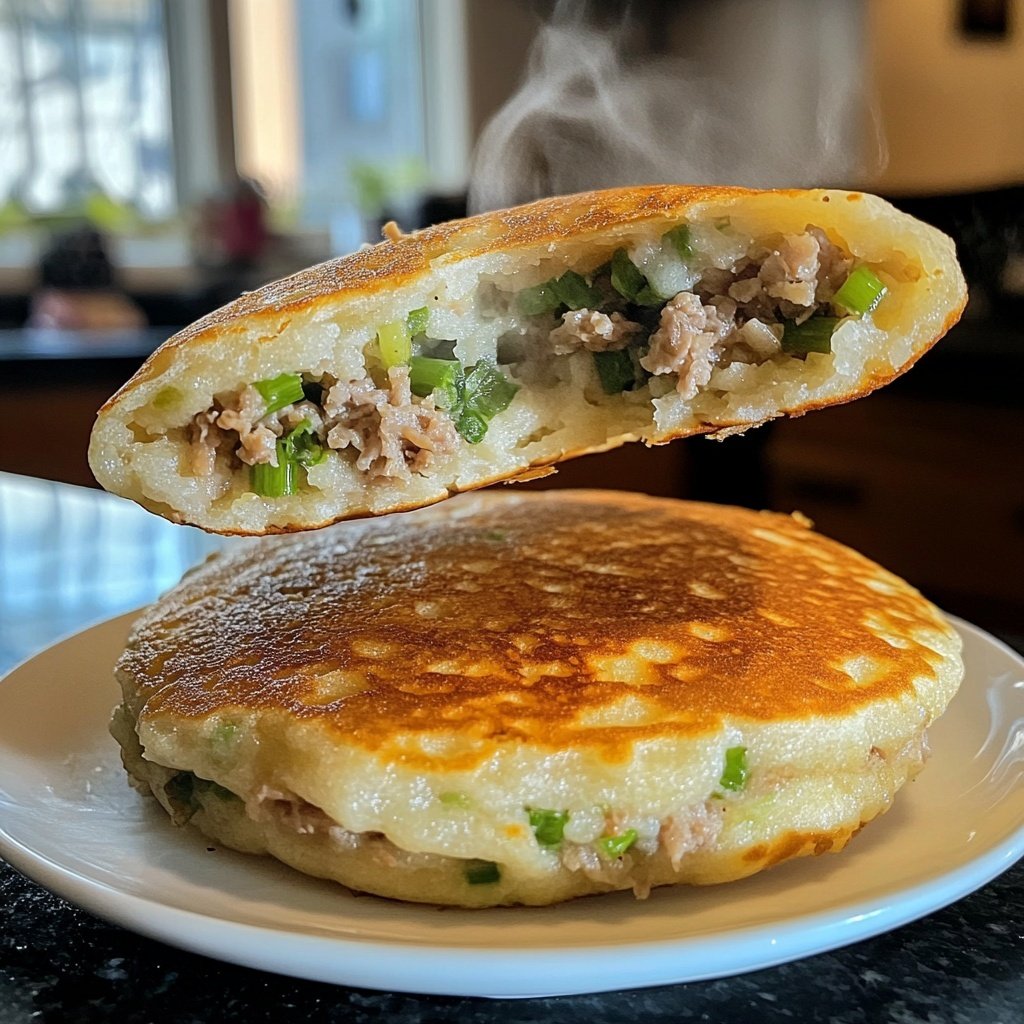 Chinese-Style Savoury Stuffed Breakfast Pancakes