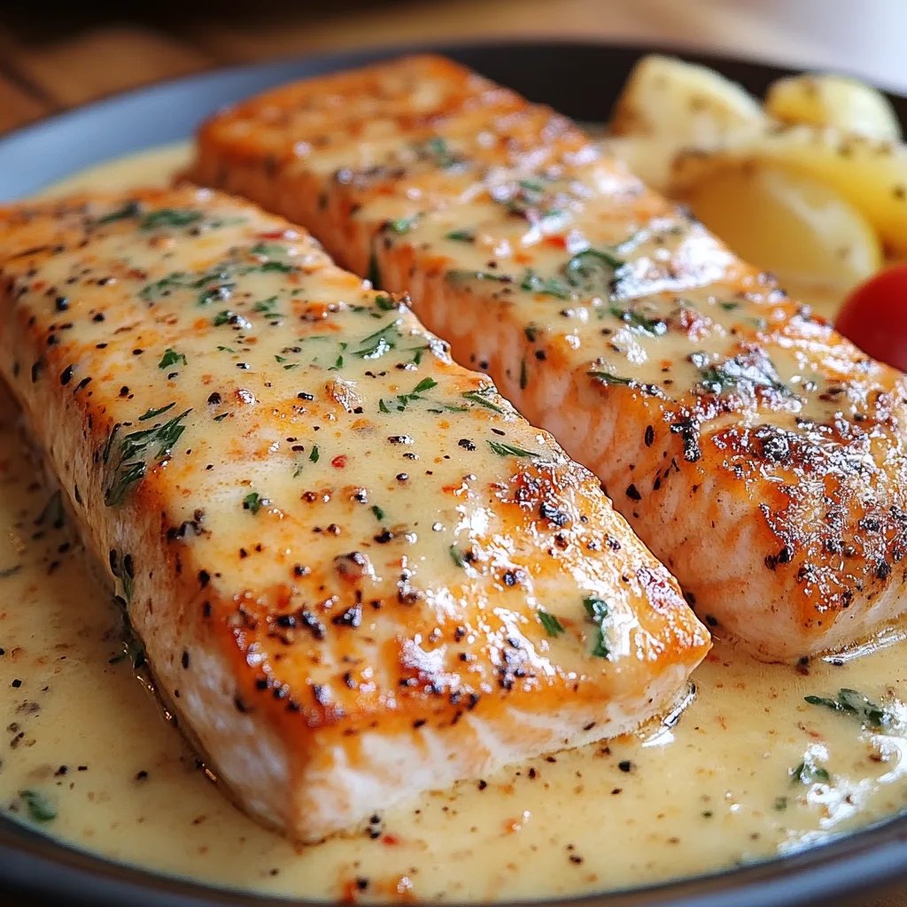 <p>Tuscan Salmon with Parmesan Cream Sauce: An Amazing Ultimate Recipe</p>