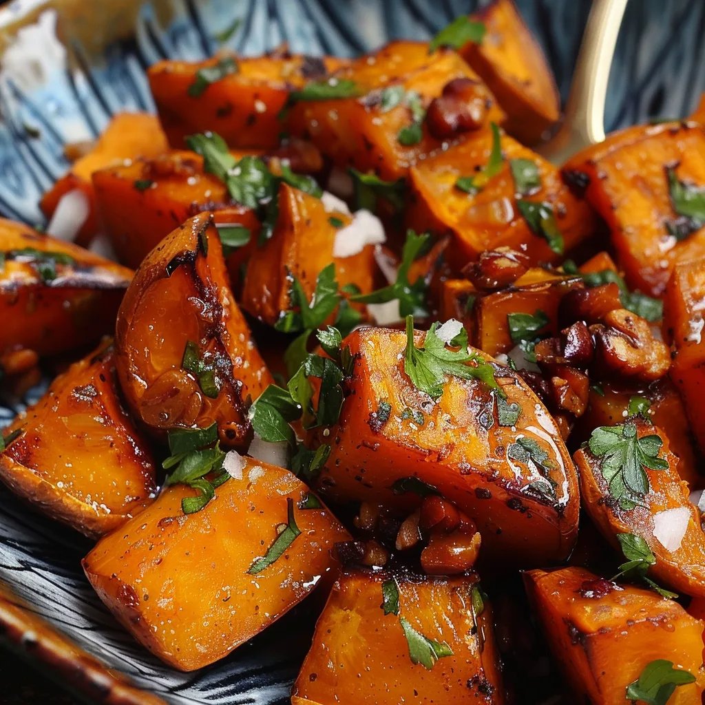 Caramelized Sweet Potatoes with Maple