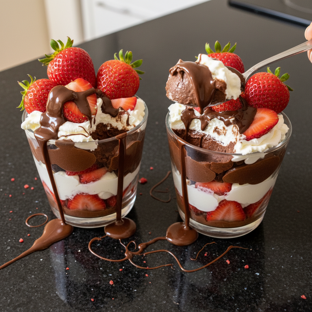 Chocolate Strawberry Parfaits
