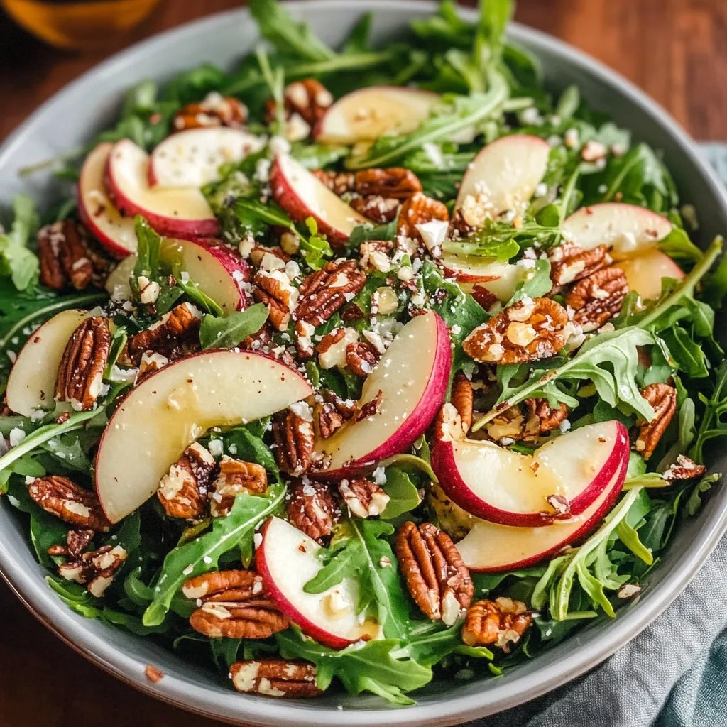 Apple Arugula Salad w/ Maple Pecans