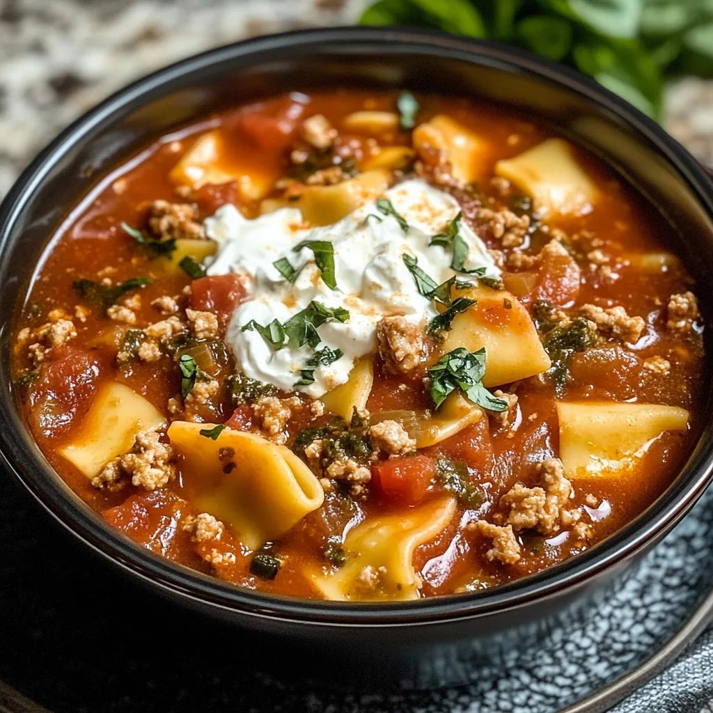 Crockpot Lasagna Soup