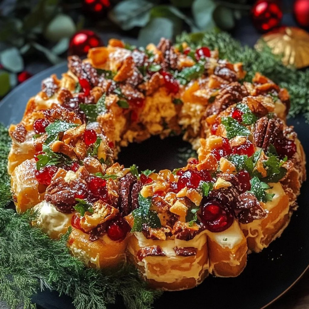 Christmas Taco Cheese Ball Wreath